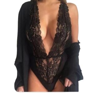 SEXY ❤️LINGERIE openback Underwear Lace Bodysuit top valentine's day